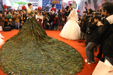 we have the Peacock Feather Wedding Dress which was launched in 2009 and